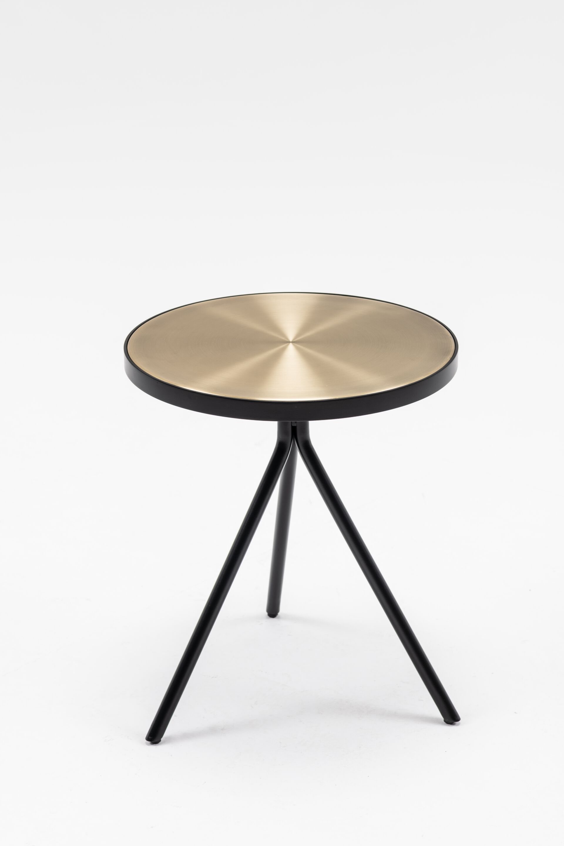 Высокий круглый журнальный столик из атласной стали и ясеня Papell Design Luna ARCH-00081380 - Вид №1