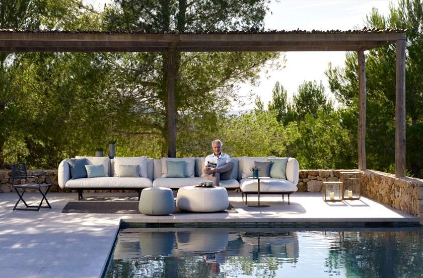 TRIBÙ Модульный угловой садовый диван из ткани Senja sun-id-1385339 - Вид №7