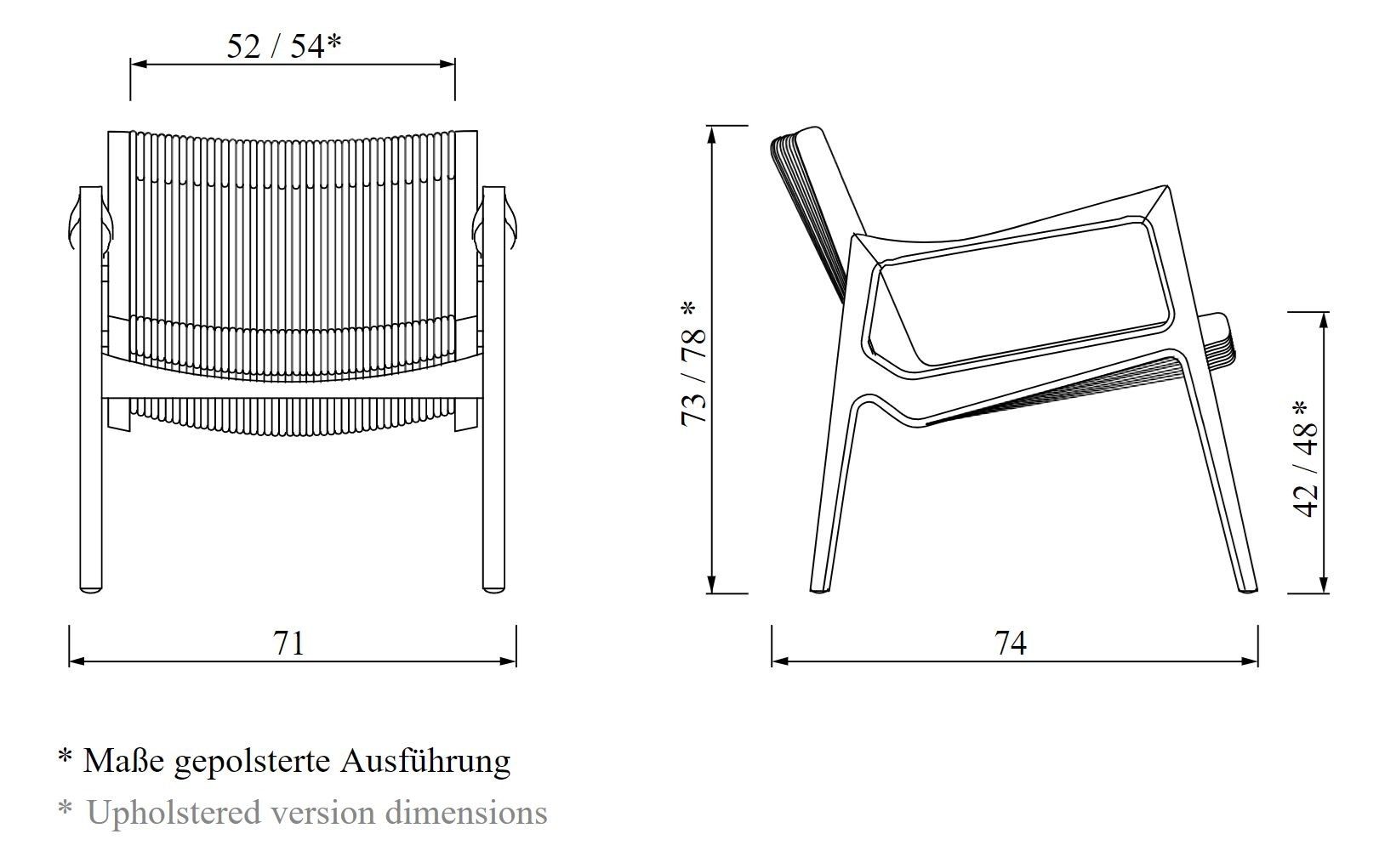 Кресло с подлокотниками Classicon Euvira ARCH-00052143 - Вид №6