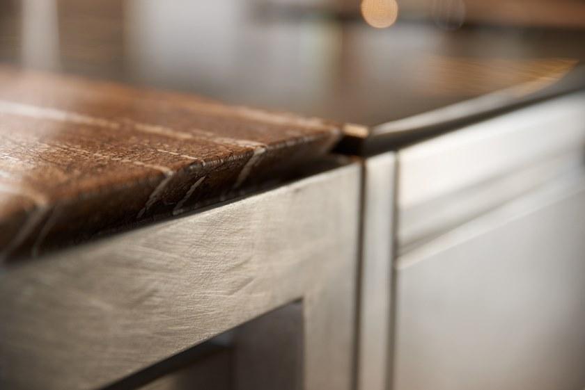 Xera by Arex Модульная кухня из нержавеющей стали и дерева с островом sun-id-1512721 - Вид №5