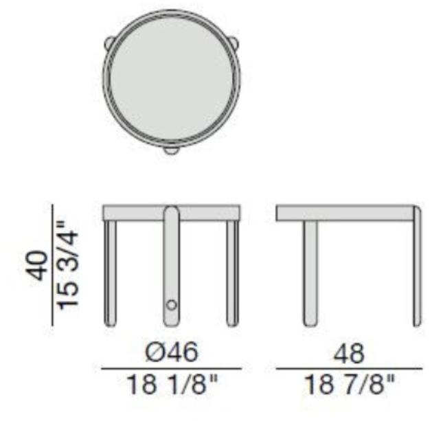 Porada Штабелируемый круглый стол из ясеня Eighteen sun-id-1500983 - Вид №3