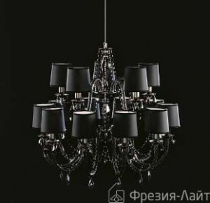 Italamp 445/6+3 Cri.nero/SW Strass Black/Cdf Lenoir люстра подвесная