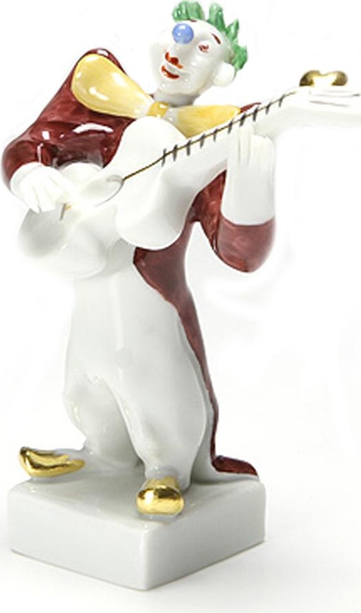 71594 Meissen Фигурка 7,8см "Клоун с гитарой" (П.Штранг КЛОУНЫ) Фарфор 