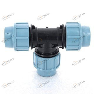 Тройник 40 обжим для труб ПНД UNIDELTA 1005040000