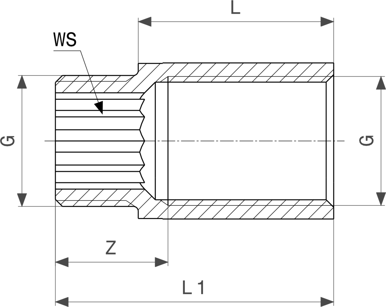 447 366 1) Модель 3526 Трубопроводные системы  Бронзовые резьбовые фитинги  Хромированные фитинги  Ниппели, переходы Santreyd  - Вид №3