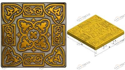 Вставка биметалл Persia Zircon 7,5х7,5 (16шт) kavarti Kavarti (Каварти) sun-id-322872