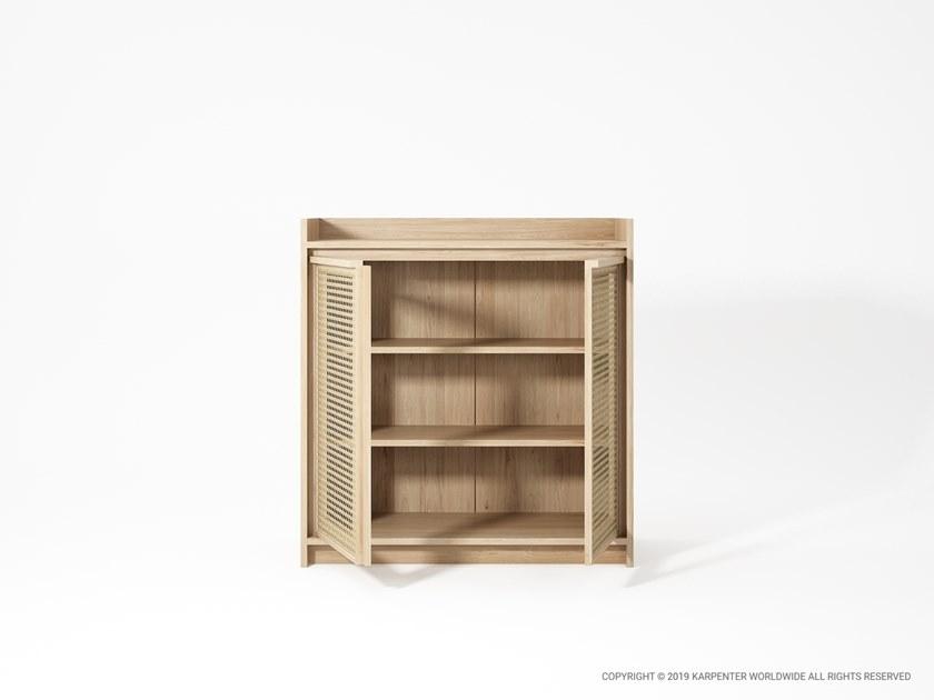 KARPENTER Комод из массива дерева и ротанга с распашными дверцами Roots sun-id-1357623 - Вид №5