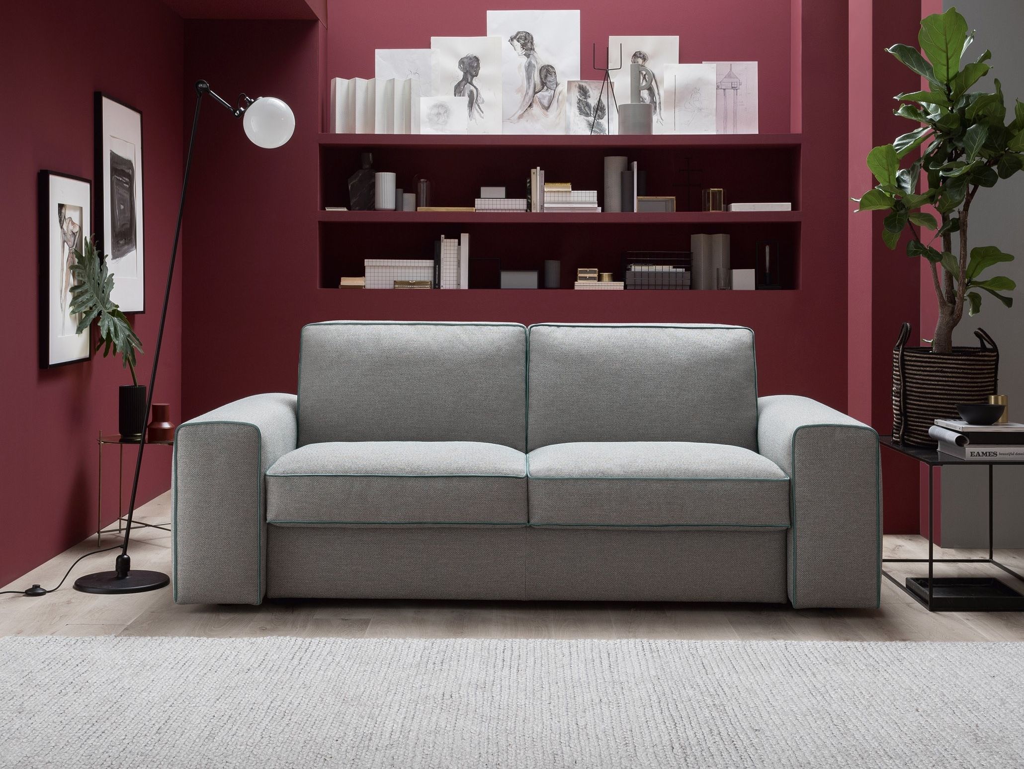 Двуспальный диван-кровать из ткани Felis Day &amp ARCH-00069260