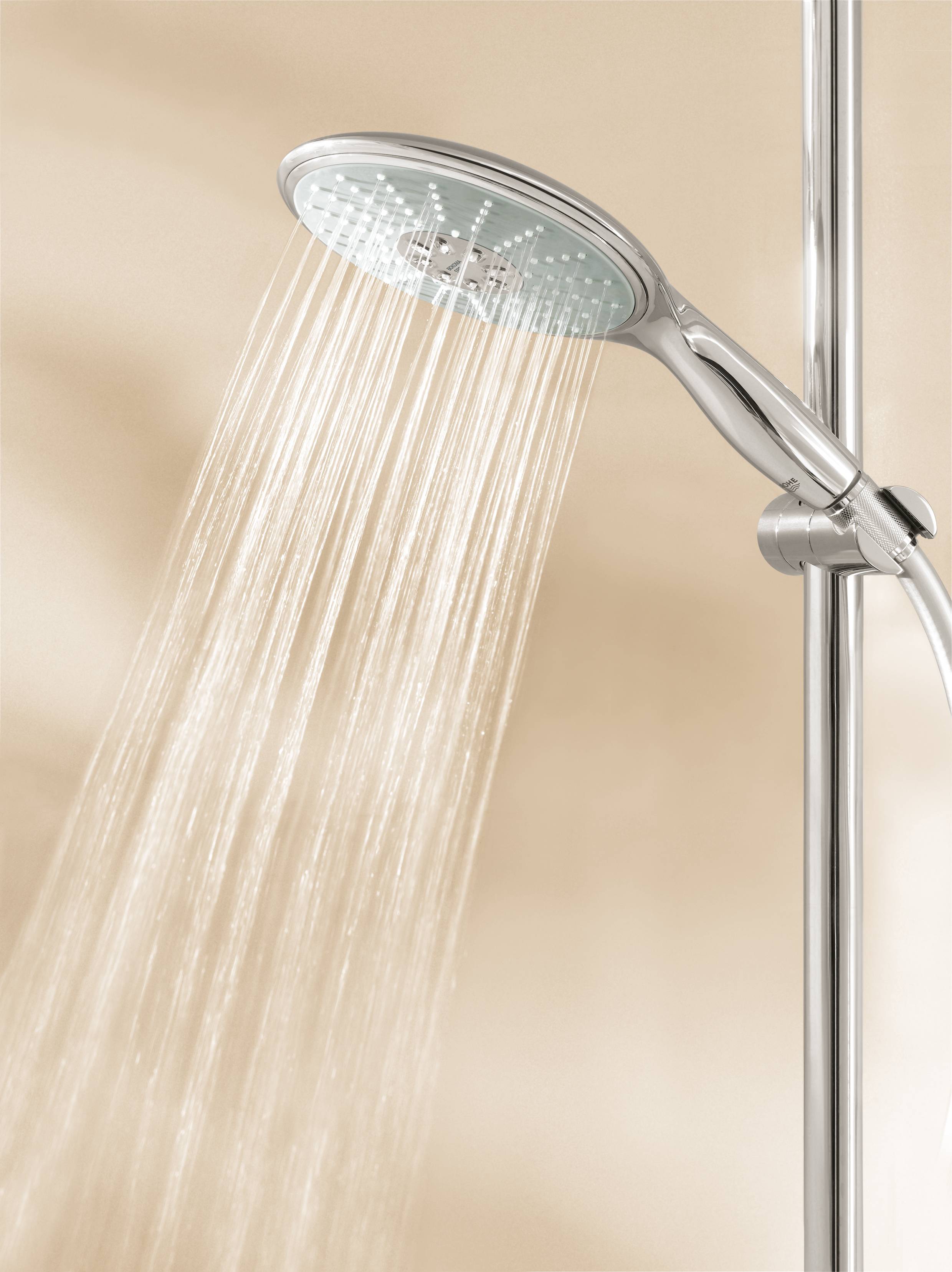 Душевой гарнитур GROHE Power&Soul 160 (ручной душ, штанга 900 мм, шланг 1750 мм) с ограничением расхода воды, хром (27750000) - Вид №2