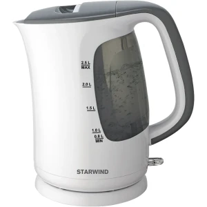 Электрический чайник Starwind SKG3025 2.5 л пластик цвет белый/серый