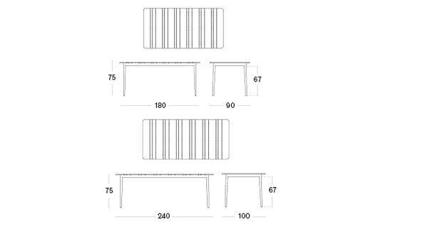 Прямоугольный садовый стол Vincent sheppard MAX ARCH-00095773 - Вид №4