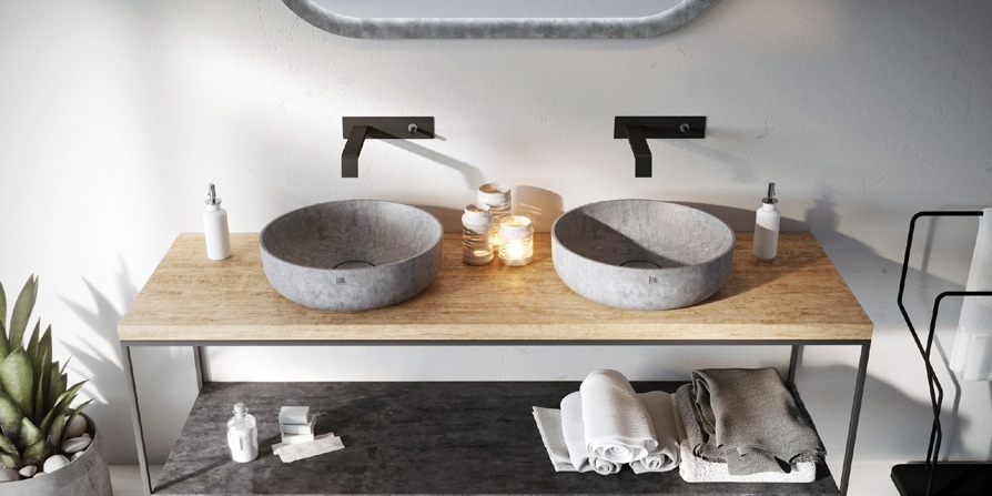 WB603OLIVKOVYJ Накладная раковина на столешницу  круглая BetOn  - Вид №1