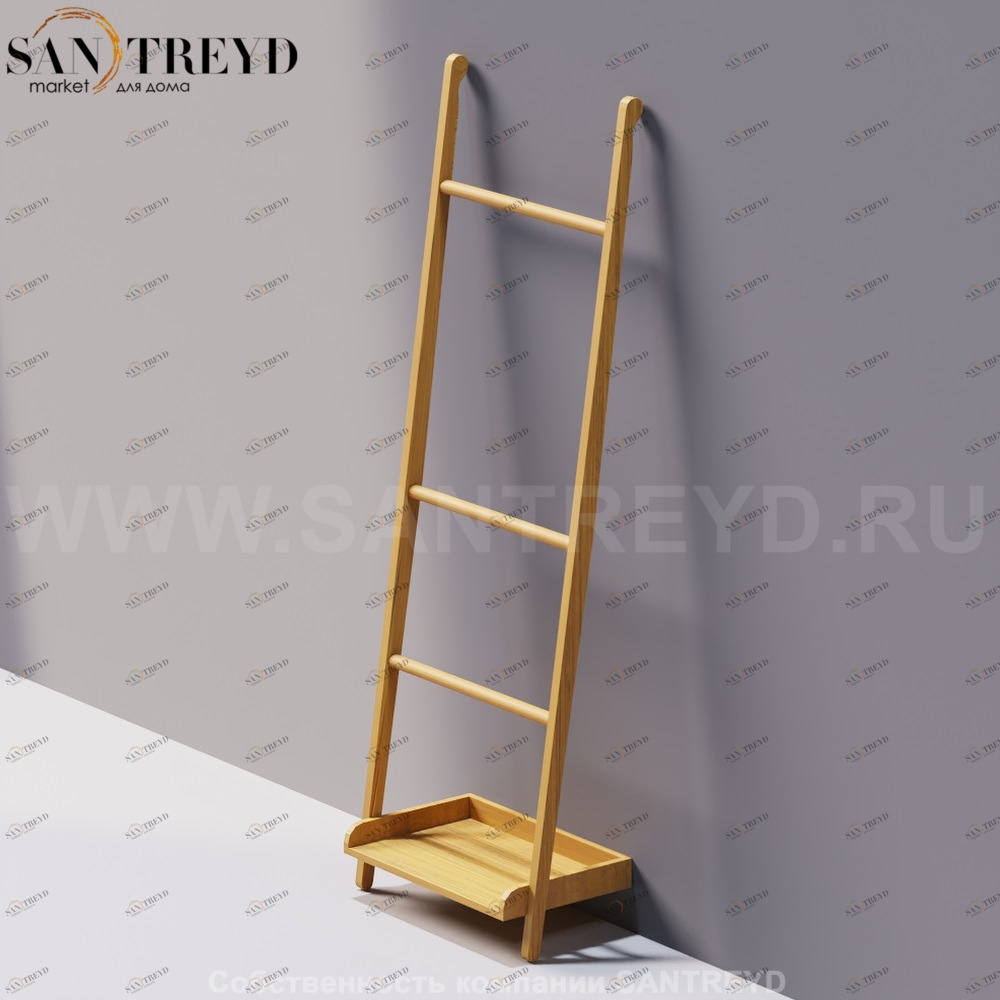 Agape STAIRS Вешалка для полотенец с одной полкой под тик ACOM0532NPT