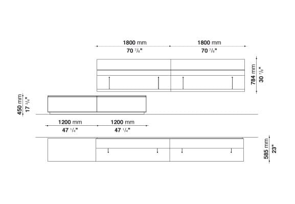 Навесной шкаф с дверным полотном B&B Italia PAB ARCH-00080831 - Вид №17