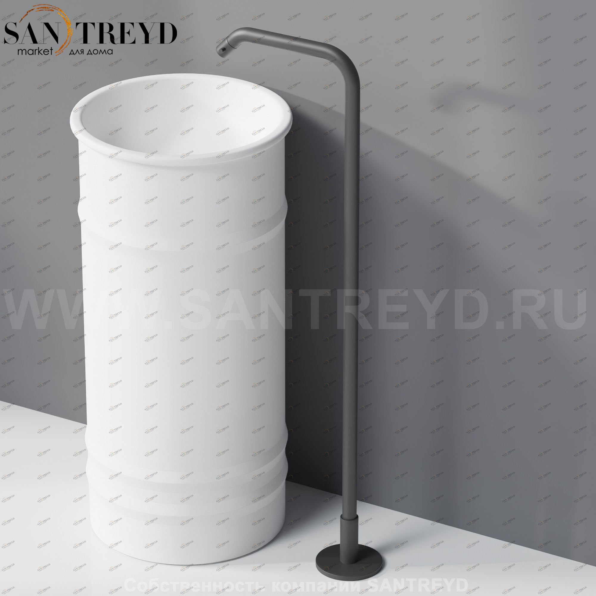 Напольный смеситель ARUB1092E MEMORY для раковины черный матовый Agape