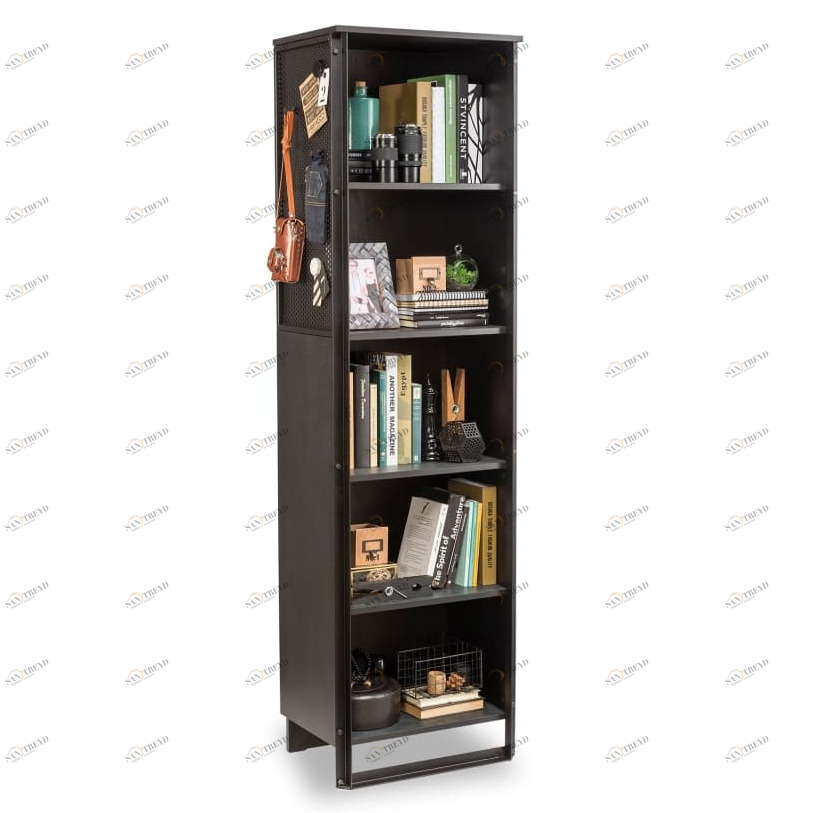 Стеллаж для книг узкий черный Dark Metal CILEK DARK METAL 00-3832189 Черный Santreyd 