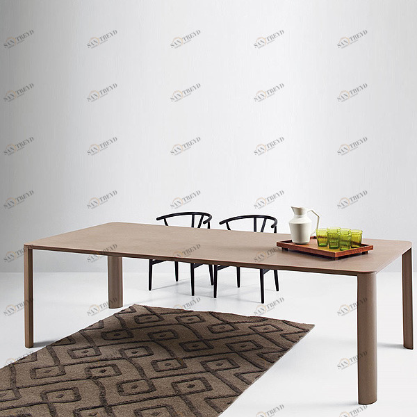 СТОЛ ОБЕДЕННЫЙ ИЗ КАМНЯ MAHON 240X110 СМ SAND BROWN Neutra Design MT24011011