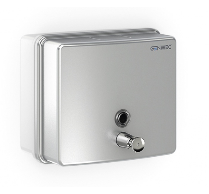 GW04 21 04 03 Genwec Настенный дозатор мыла из нержавеющей стали 304 матовый черный, 1800 мл 