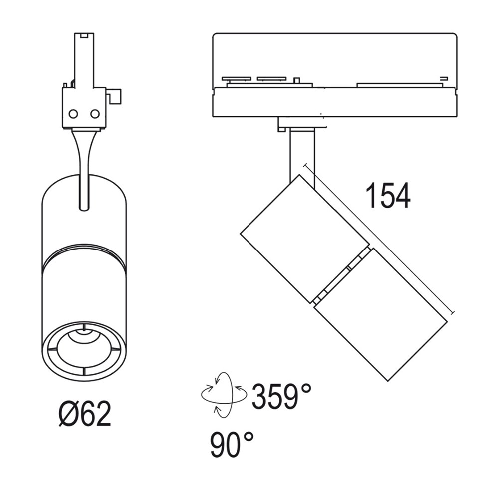 Emerald 1A Track Adapter Ghidini Emerald Track Adapter .01 Белый (Матовый)  - Вид №4