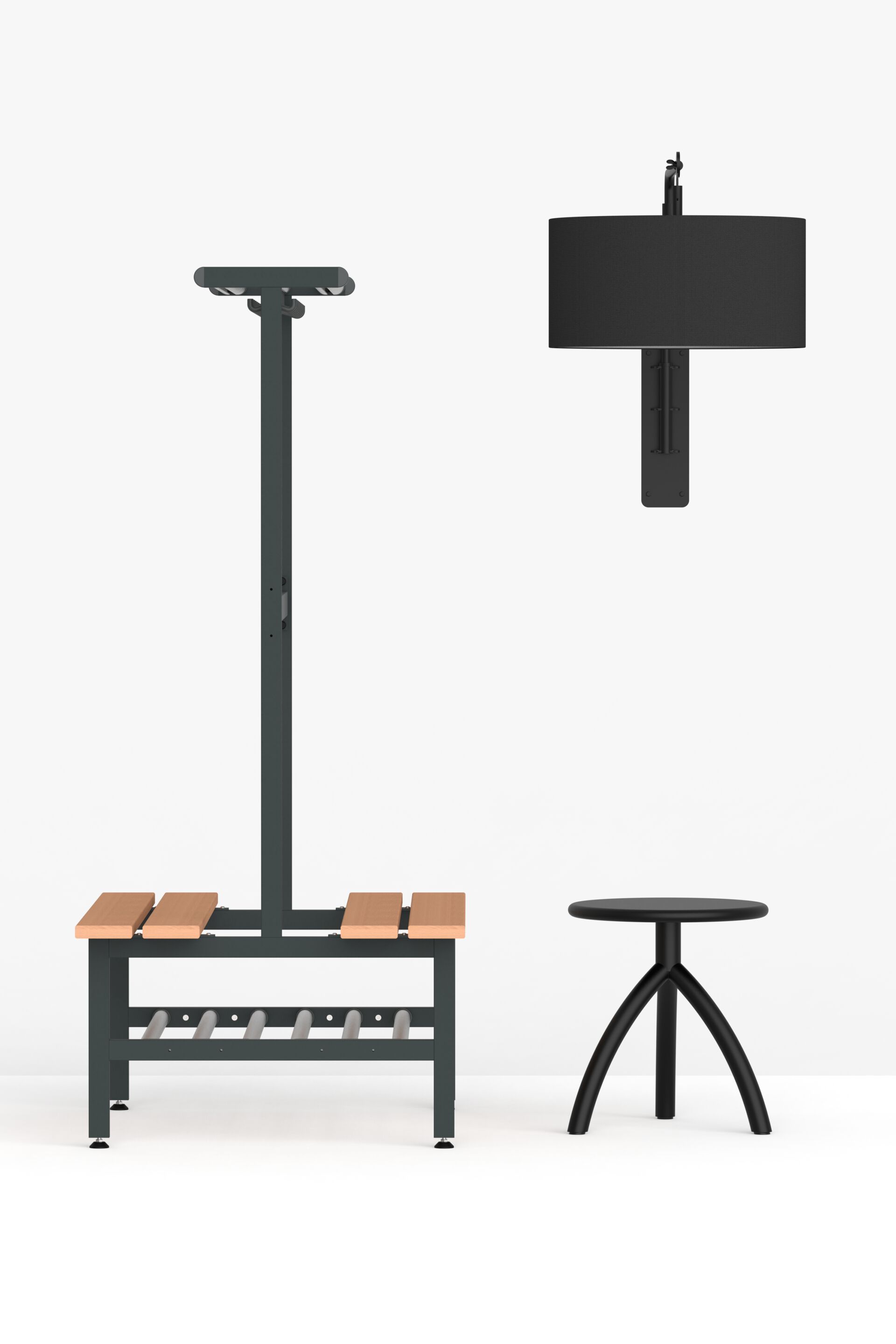 Настенный светильник из стали и ткани с гибкой рукояткой FUNCTIONALS SWIVEL ARCH-00039568 - Вид №9