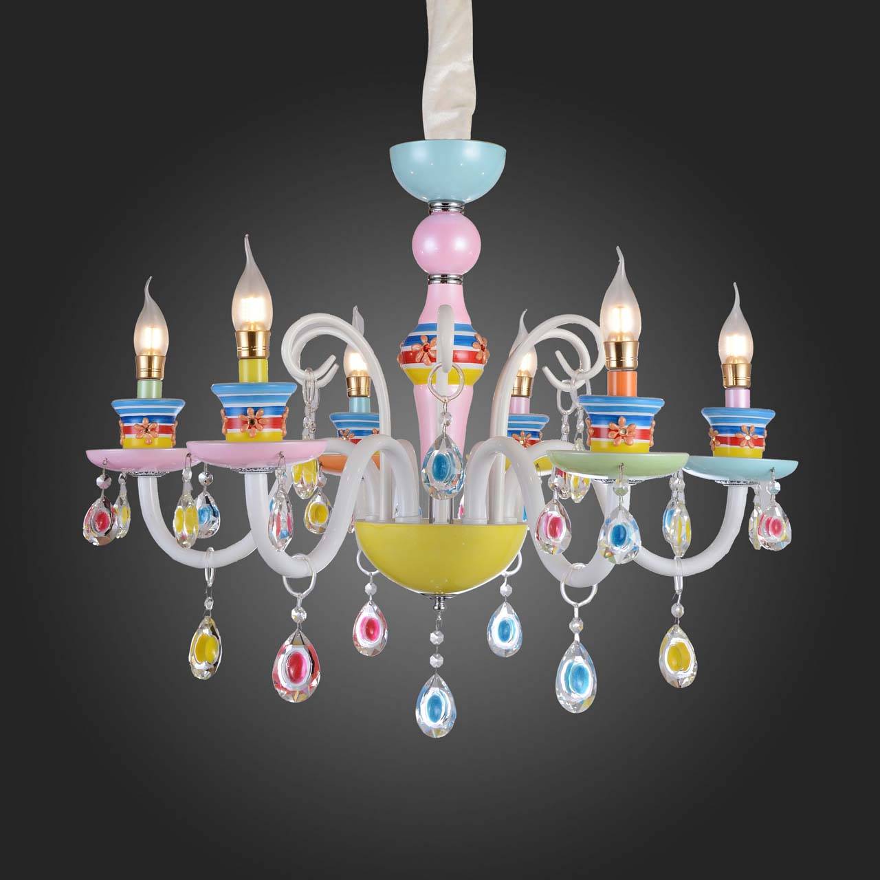 Подвесная люстра ST Luce SL673.783.06 ST LUCE ДИЗАЙНЕРСКИЕ, ORNATO 057956 Разноцветный  - Вид №1