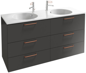 EB2536-R7-E10 Тумба под столешницу 140 см, 6 ящиков, бронзовая ручка JACOB DELAFON ODÉON RIVE GAUCHE