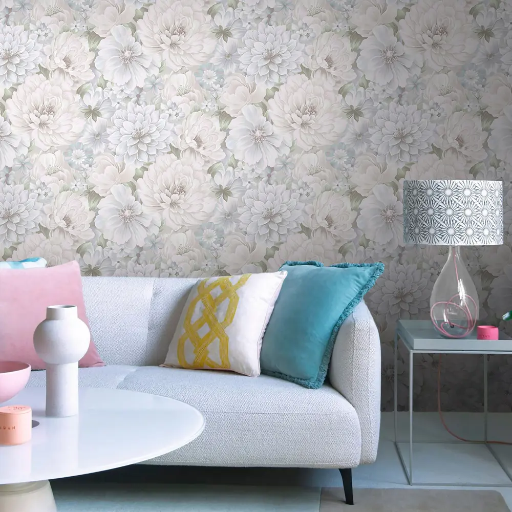 Erismann Laure: Флизелиновые обои небесно-голубого оттенка для гармонии интерьера 89372666 Laura STLM-1386196 - Вид №3