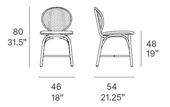 Стул из ротанга с мягким сиденьем EXPORMIM Loop ARCH-00084832 - Вид №6