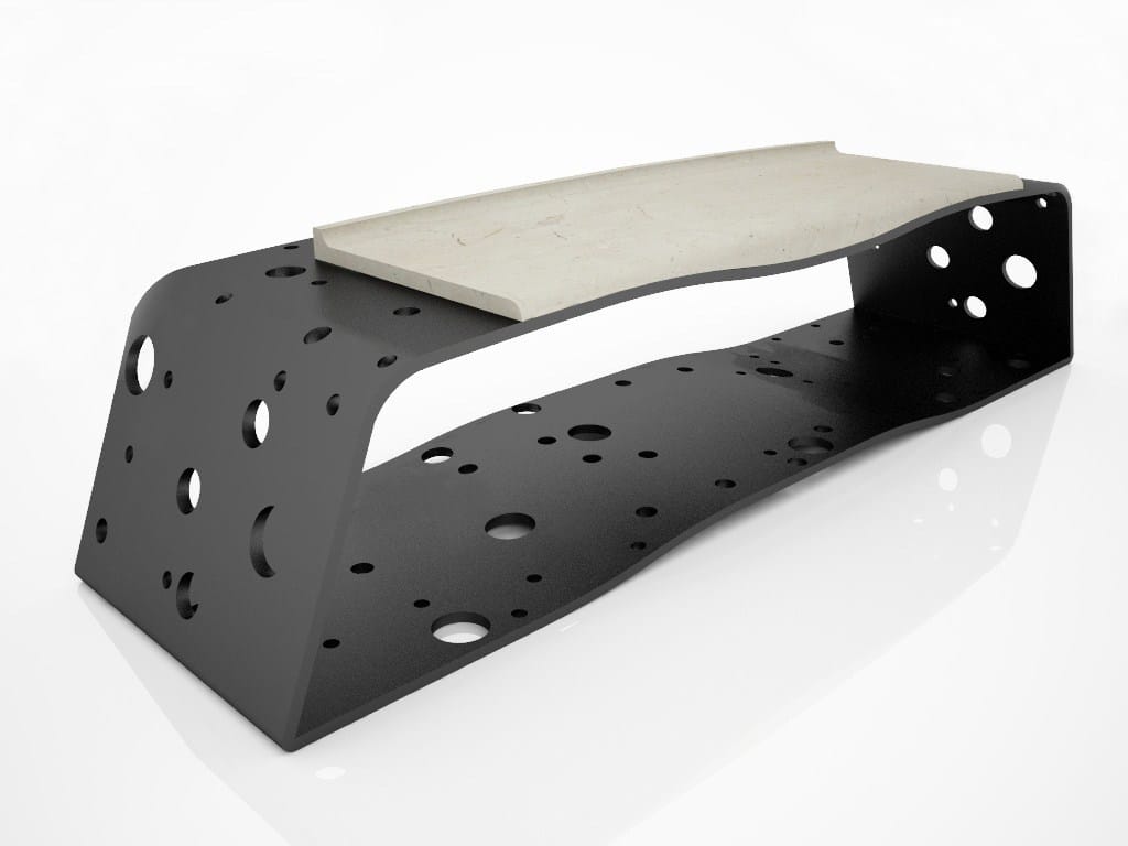 Скамья из оцинкованного листового металла без спинки Viscio Urban Design Gio' ARCH-00029116 - Вид №1