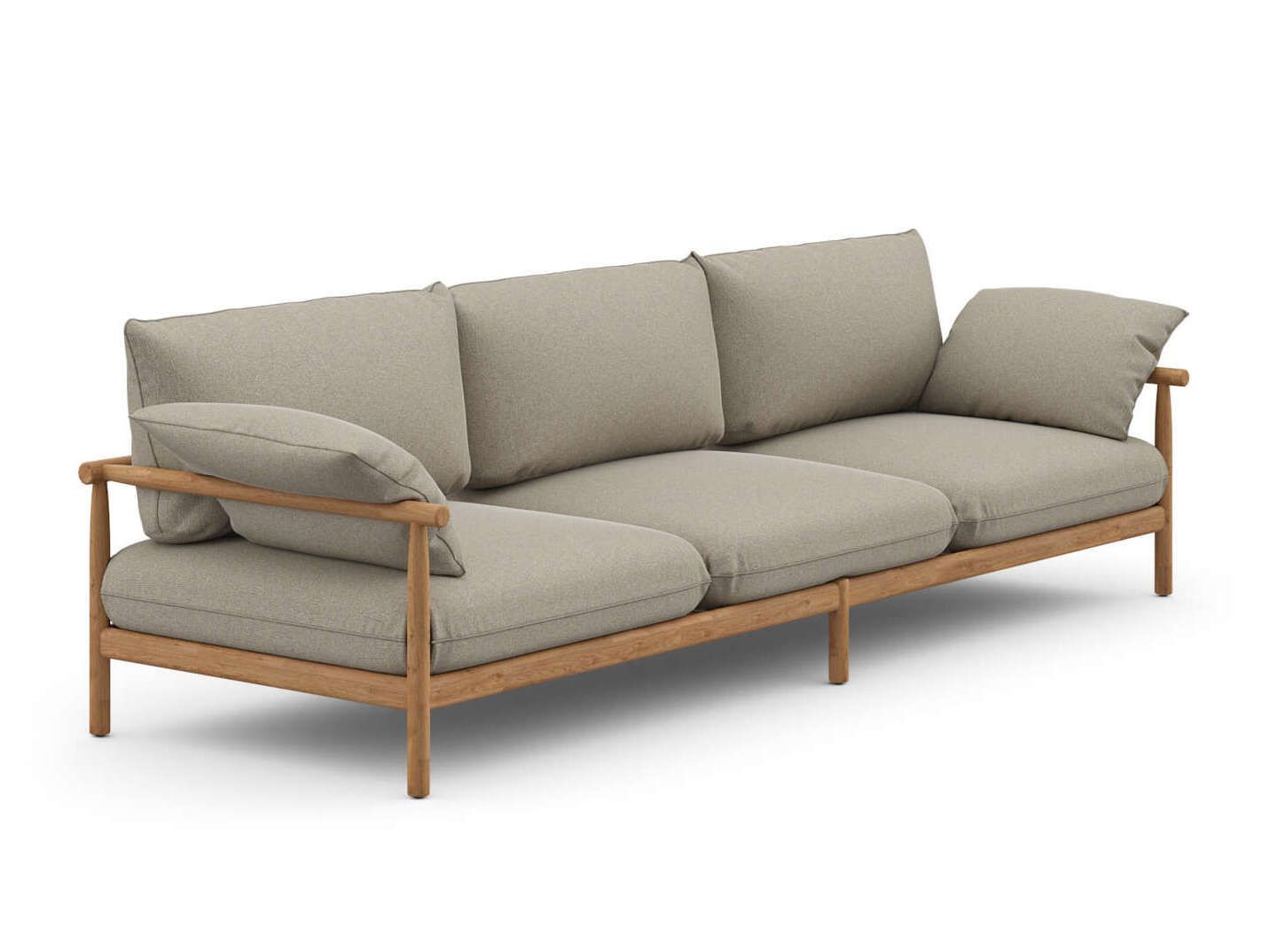 4-местный диван из ткани и тика DEDON TIBBO ARCH-00115536