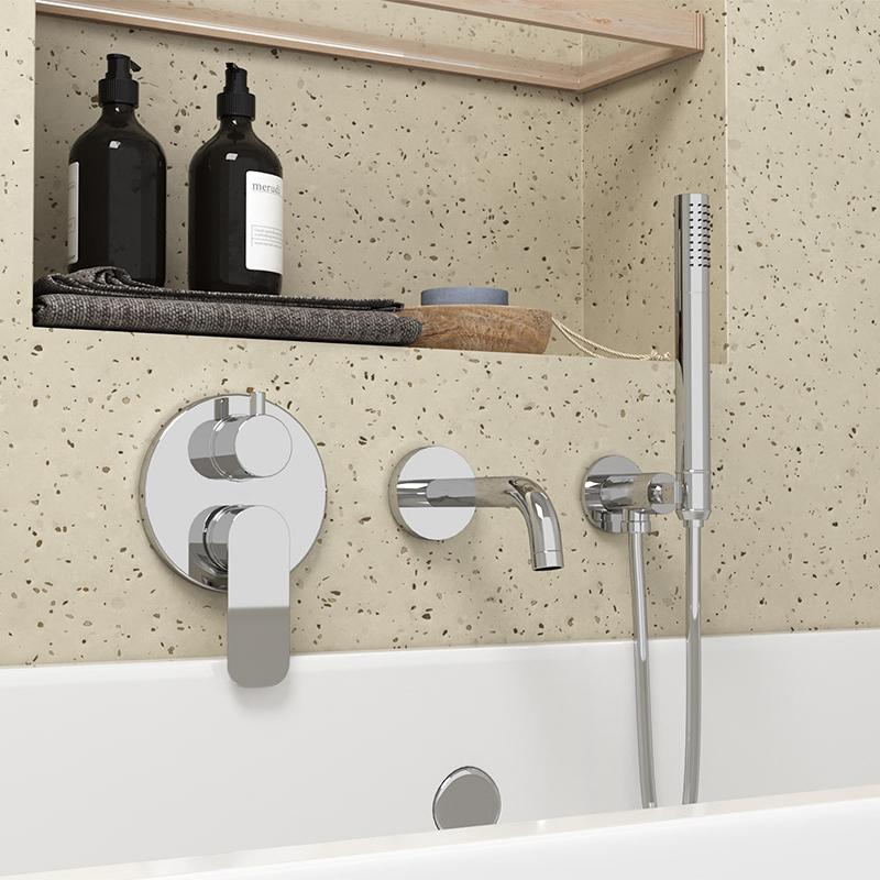 Paini Nove 09CR6911 смеситель встраиваемый для душа с дивертором  - Вид №1