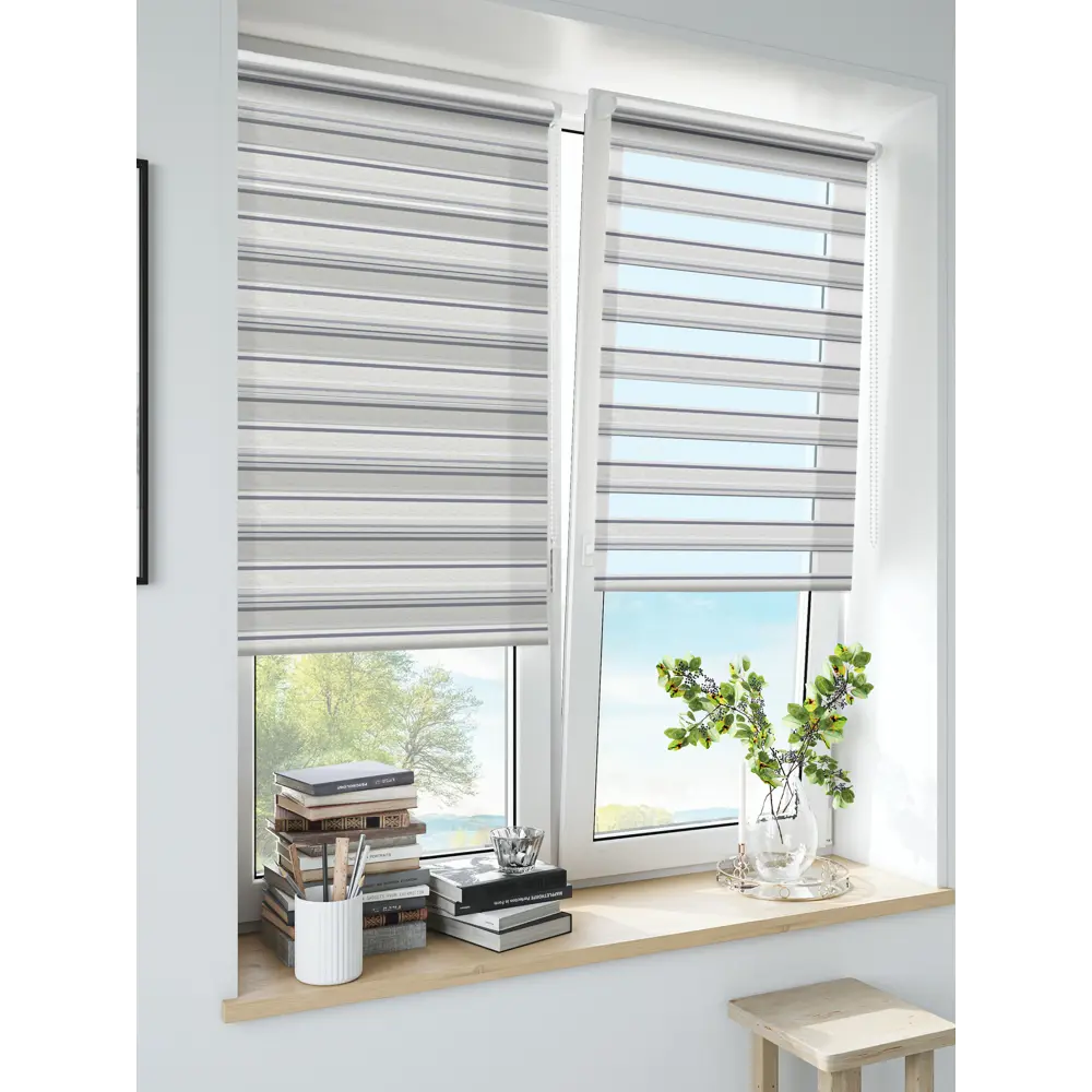 Штора рулонная день-ночь Granada 140x175 см серая MIAMOZA Коллекция 2024г STLM-2134714 - Вид №3