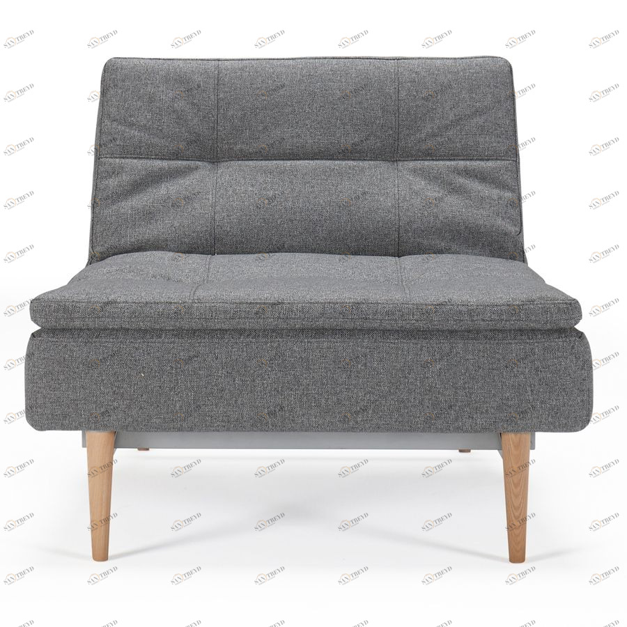 Кресло раскладное Dublexo с ножками из светлого дуба, тёмно-серое Innovation Living 741051563LG721