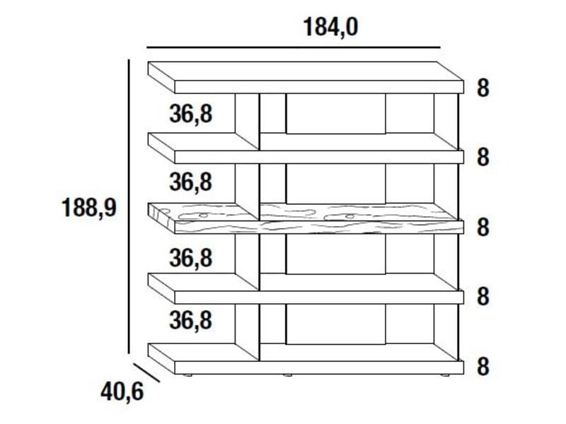 Секционная библиотека Lago Air ARCH-00139557 - Вид №3