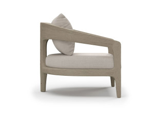 Тканевое садовое кресло с каркасом из тикового дерева