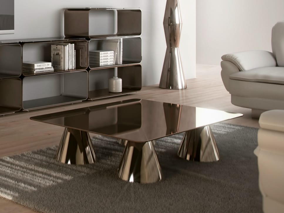 Алюминиевый прямоугольный низкий журнальный столик altreforme District ARCH-00075981 - Вид №1