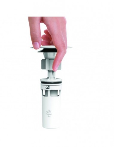 122400 093 00  Универсальный слив со встроенным сифоном Сифонетка для умывальника или умывальника, цифровой клапан Д. 65 мм, нержавеющая сталь и АБС Valentin Хром  - Вид №5