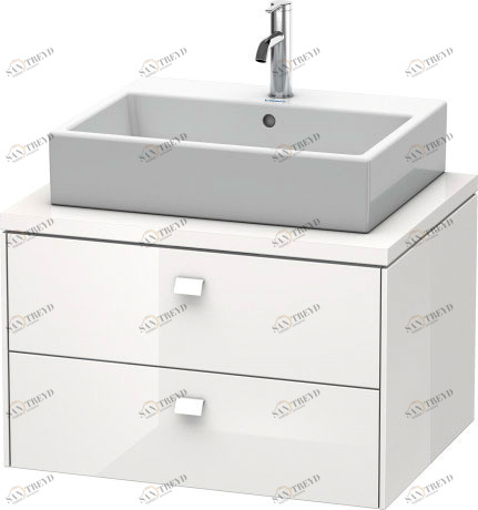 BR511602222 Brioso Тумбочка для консоли Белый глянцевый декор Duravit