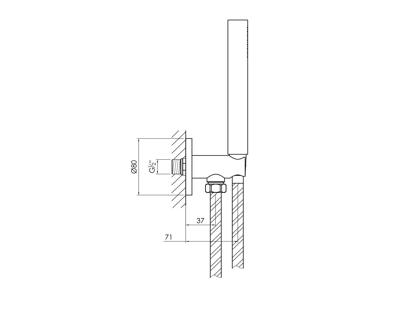 Настенный ручной душ с гибким JEE-O Slimline ARCH-00115317 - Вид №2