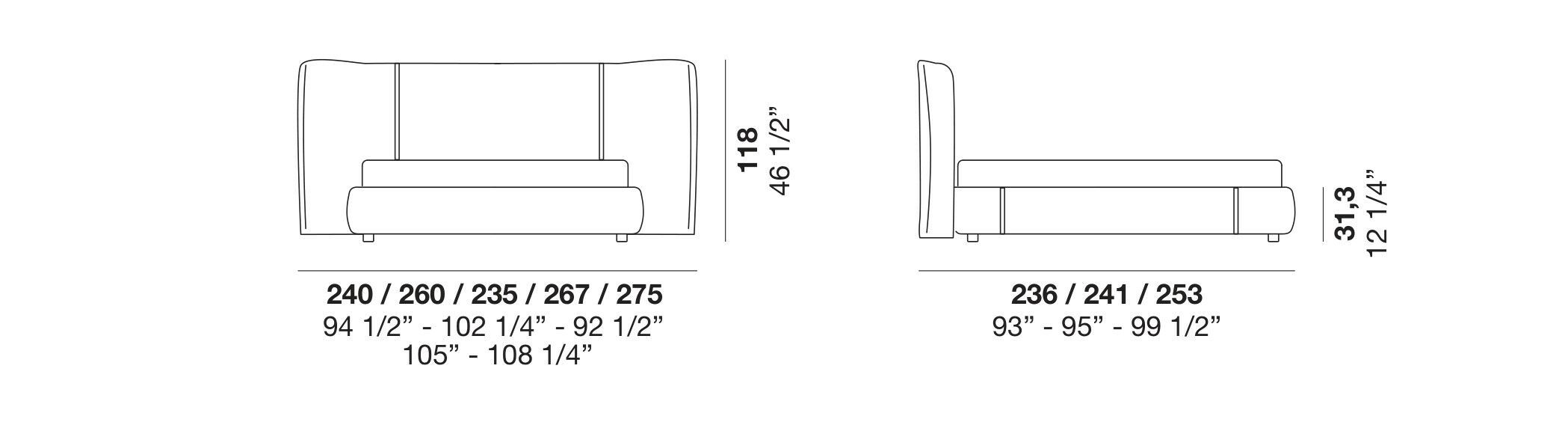 Тканевая кровать с мягким изголовьем Alf DaFrè ARTUR ARCH-00116668 - Вид №5
