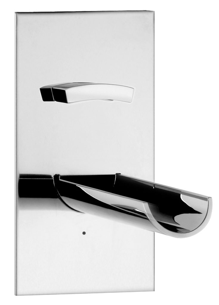 56539/18 Смеситель для раковины настенный 180 мм. излив и смеситель на одной пластине, со встроенной коробкой, внутренними соединениями, системой регулирования потока, прогрессивным картриджем. Bongio Acquaviva