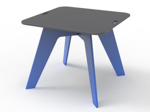 Квадратный стол для общественных мест из полиэтилена