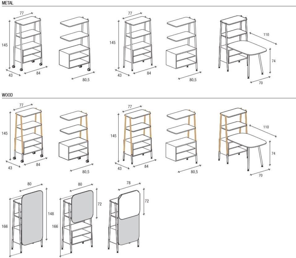 Sesta Офисный стеллаж на колесиках из лакированной древесины Blog sun-id-1415160 - Вид №3