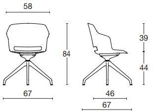 Diemme Офисный стул из полипропилена с подлокотниками на козелке Clop sun-id-1358357 - Вид №4
