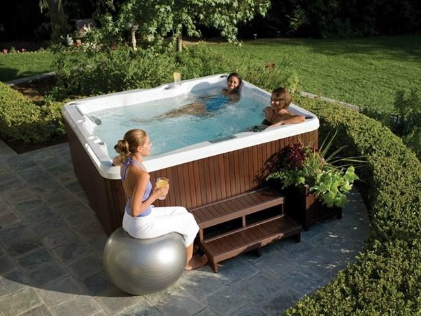Jacuzzi® Квадратный наземный мини-бассейн с гидромассажем J-200™ sun-id-1476179 - Вид №2