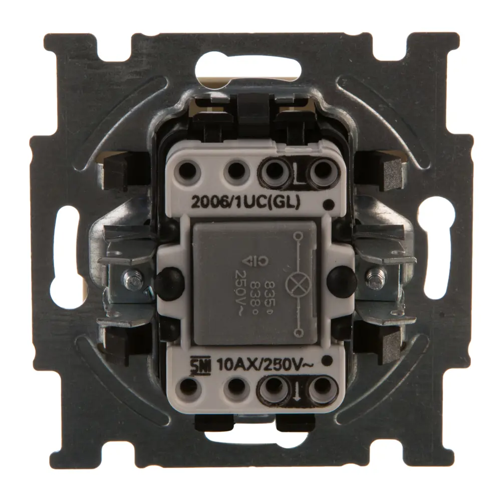 Выключатель встраиваемый ABB Basic 55 1 клавиша с подсветкой, цвет бежевый 13592930 STLM-2067228 Basic55 - Вид №3