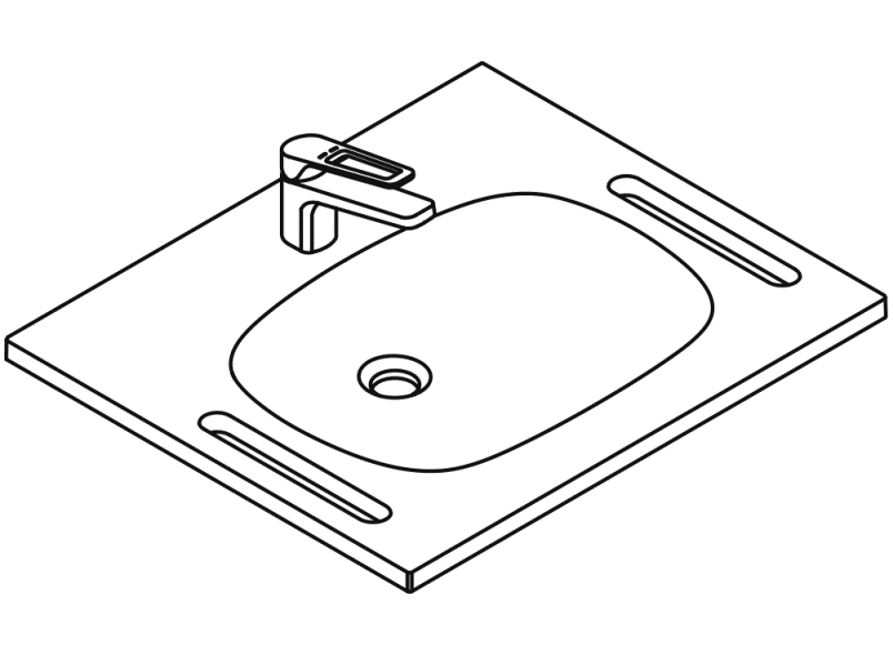 950.19.029 Комплект умывальника и смесителя HEWI Waschtische  - Вид №2