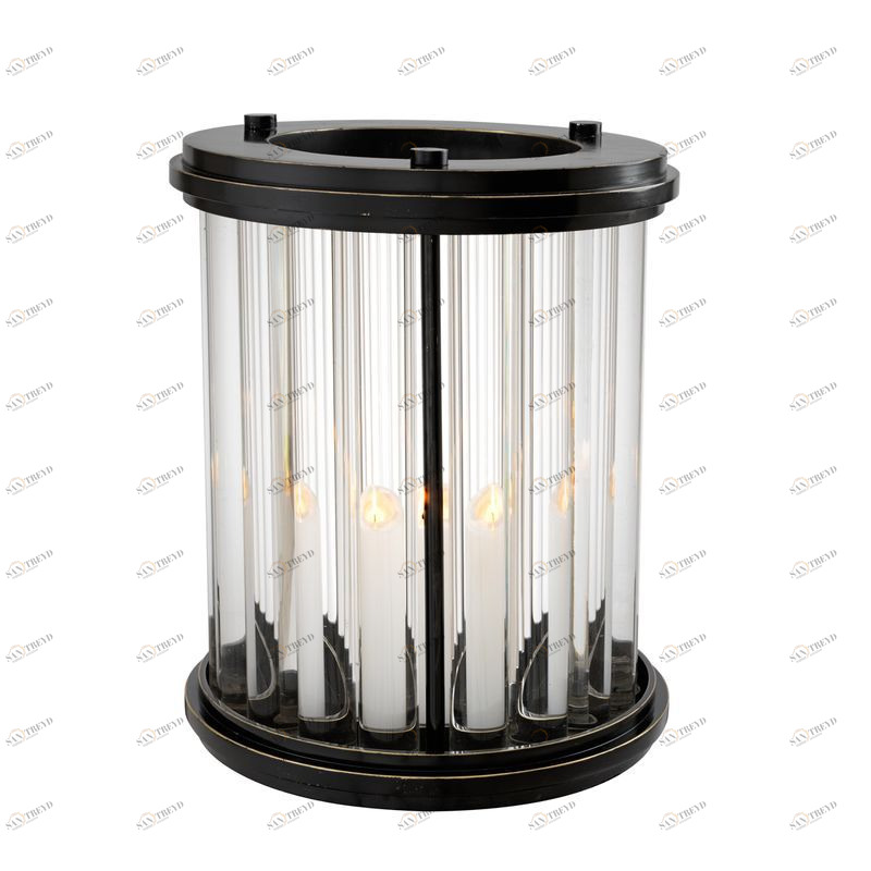 Подсвечник стеклянный с черным ободком Ruhlmann S от Eichholtz EICHHOLTZ EICHHOLTZ 060266 Черный 