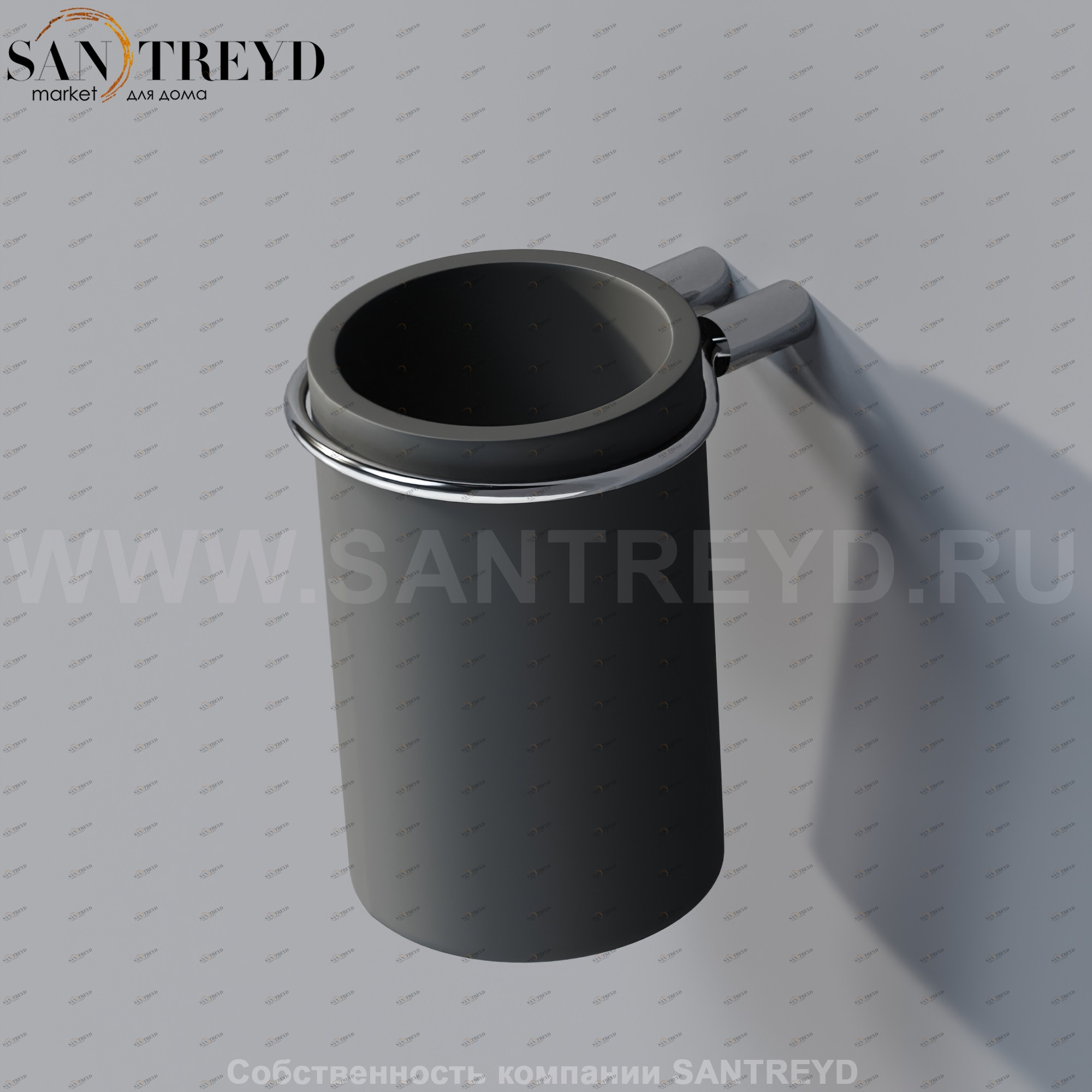 Agape BUCATINI Держатель для зубных щёток настенный черный ABUC0161EB