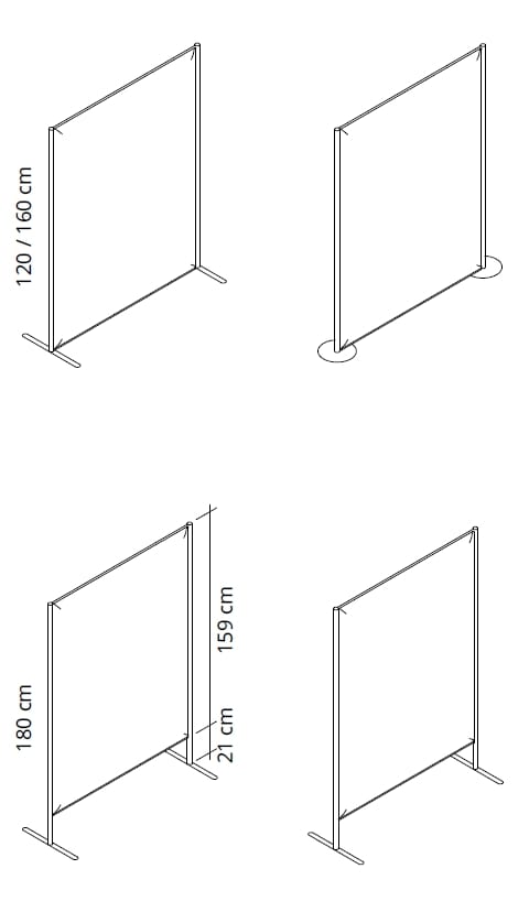 Звукопоглощающая отдельно стоящая офисная перегородка Caimi Brevetti CLIP ARCH-00029950 - Вид №10